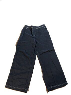 Women's Catalina Ankle Length Nylon Pants Size Small Black with White Accents